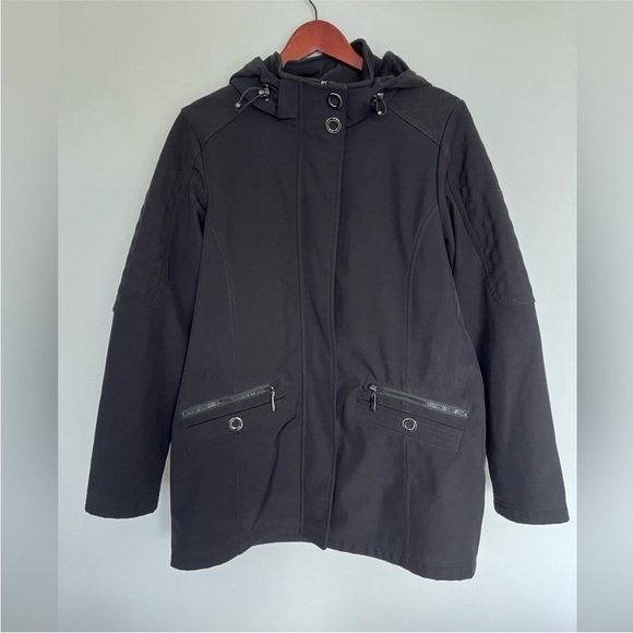 Lily Morgan Jackets & Blazers - Lily Morgan Women's Black Hooded Jacket Size L
